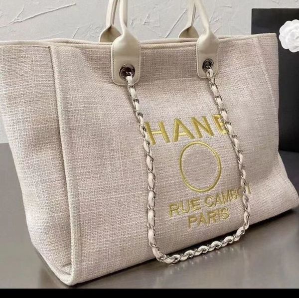 

luxury classic fashion embroidered beach bags ch women brand canvas evening handbags female big shopping handbag designer large capacity lad