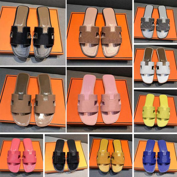 

designer oran slipper womens 2022 new fashion chypre h sandal slides flt mule rubber brown black white pink sandlas ladies office outdoor lo