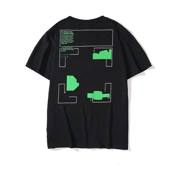 

designer luxury mens brand t shirts tees fashion offs t-shirt religious oil painting letter back arrow tshirts clothing loose cotton women, White;black