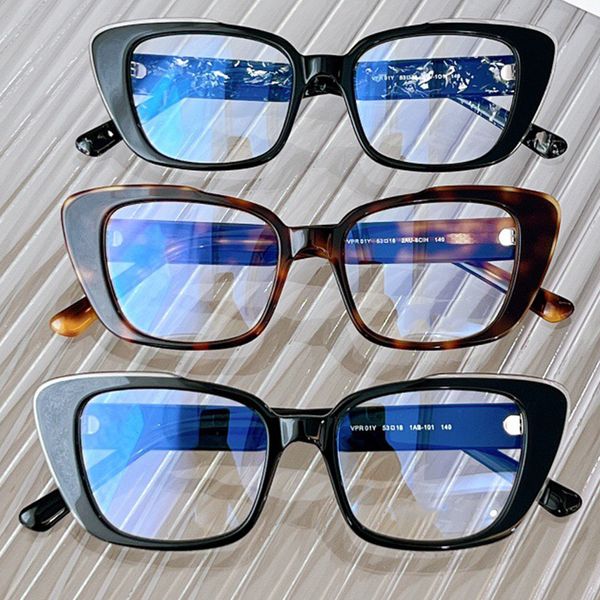 Nuovi occhiali da vista piatti quadrati Modello: VPR 01Y Gentleman British Style Classic Business Casual Occhiali da donna di alta qualità con scatola originale