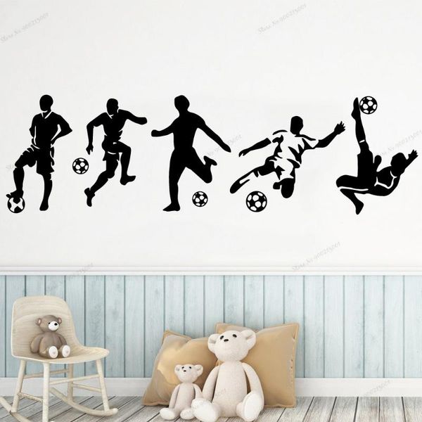 Wandaufkleber Jungenzimmer Fußball Aufkleber Sport Schlafzimmer Kunst für Kinderzimmer Wandbild abnehmbarer Fußball WU185WallWall