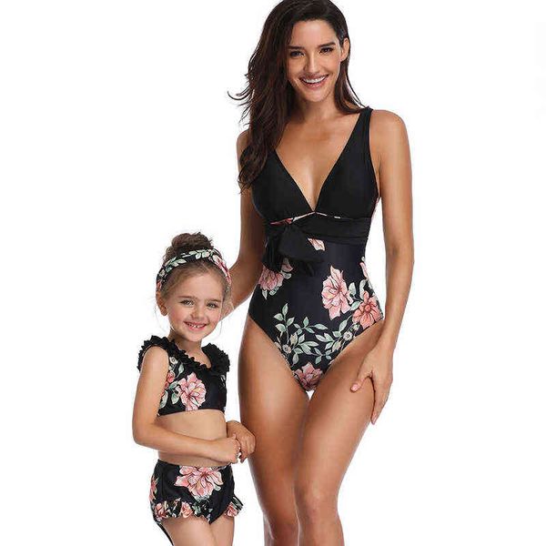 Costume da bagno coordinato per la famiglia Costume da bagno per bambina bikini da donna con pantaloncini Costume da bagno per bambini se hai bisogno di due costumi da bagno, ordinane due