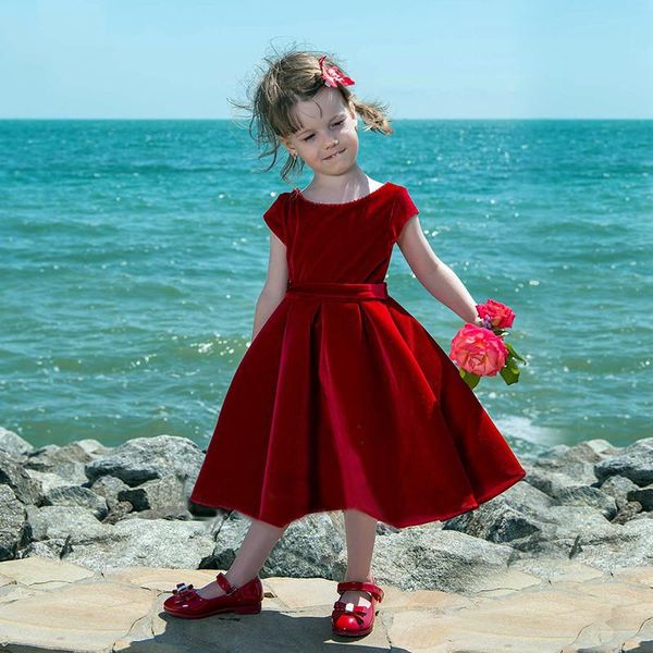 

girl's dresses girls' princess dress children's performance red, Red;yellow