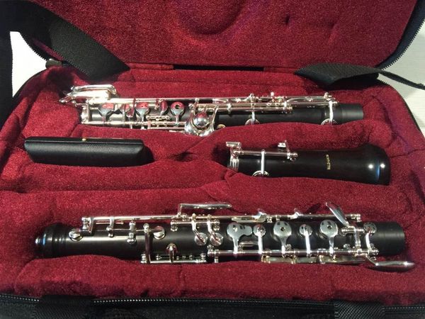 Neues 901 professionelles Ebenholz-C-Tasten-Oboe-Cupronickel-überzogenes Silberinstrument mit Schilfrohr-Lederetui