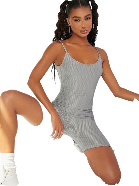 

textured cami unitard romper i5at#, Black;white