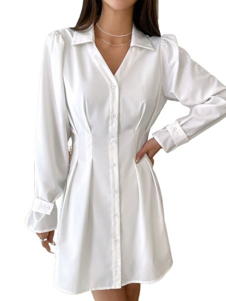 

dazy button front shirt dress m8qb#, Black;gray