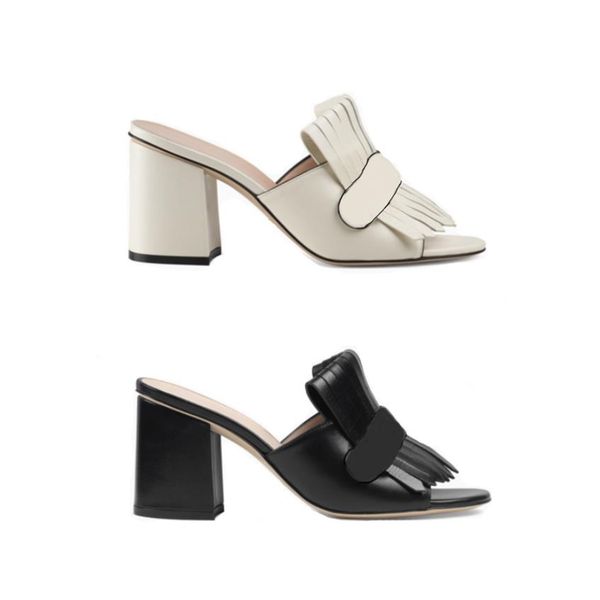 

women platform sandals marmont high heels with fringe double tone suede leather shoes thick heel summer sandals size 35-42 no202z, Black
