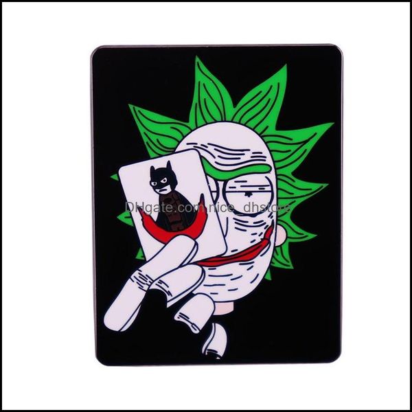 

pinsbrooches jewelry funny clown cartoon metal brooch creativity playing cards enamel pins fashion badges collecting boutique dhnr6, Gray