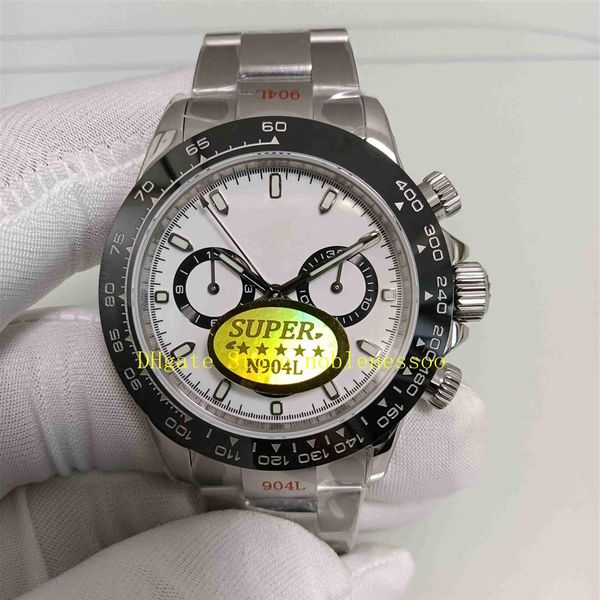

3 style real po v5 n factory watch 904l steel cal.4130 movement mens 40mm 116500ln white dial ceramic bezel 116500 chronograph 318v, Slivery;brown