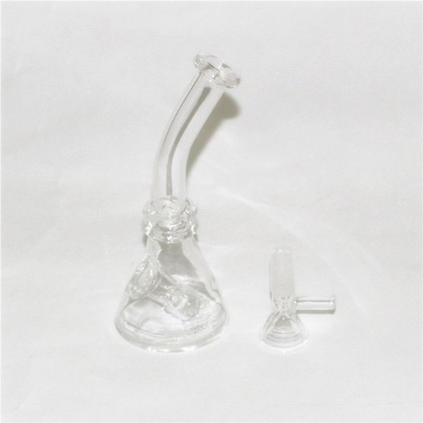 Cam Beher Dab Rig Bong Heady Bongs Mini Su Borusu Kalın Yağ Teçhizatı Balmumu Sigara Nargile Kase Bisbler Borular ile 10mm Cam Kase