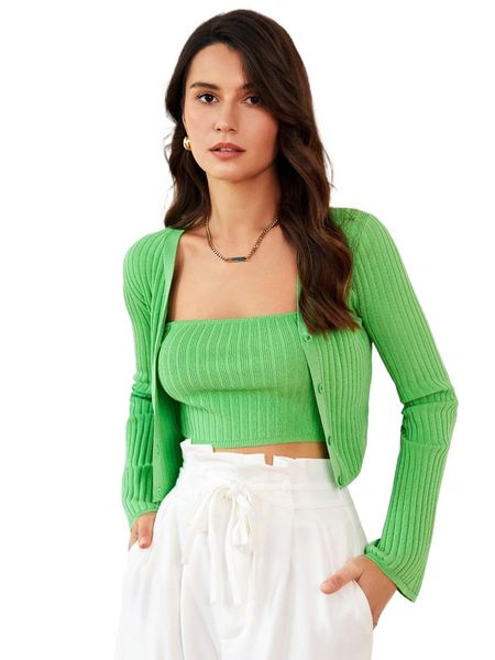 

ribbed knit button front cardigan without tube knit s30d#, White;black