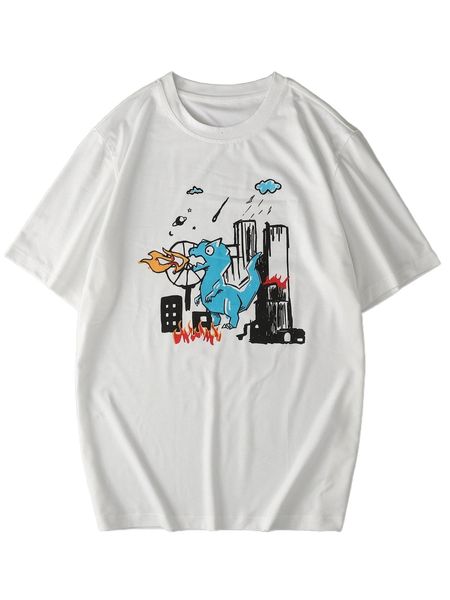 

men cartoon graphic tee a3bg#, White;black
