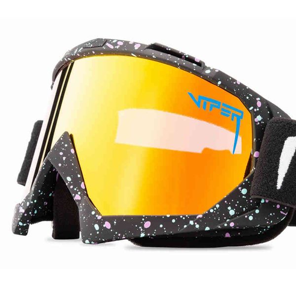 

double layer fog pit sports ski viper cycling glasses outdoor sunglasses mtb men women sport goggles bike bicycle eyewear without box, White;black