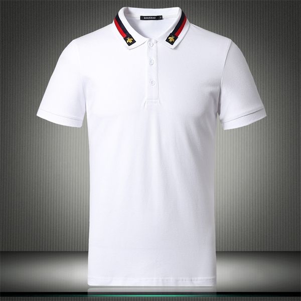 

white black england designer us polo shirts for men short sleeve solid breathable shirt plus size 4xl 5xl 81855 210308