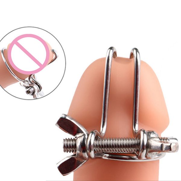 Dilatador uretral masculino Pinos ajustáveis ​​Pinos de masturbação Pênis Tortura Jogo adulto Sm Cock Ring Glans estimulador de brinquedo sexy para homens