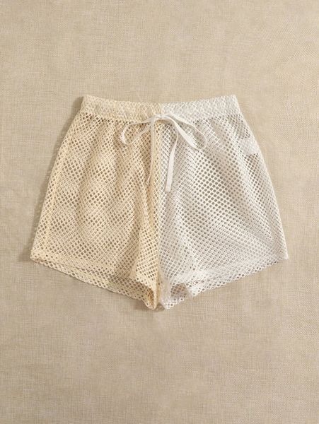 

colorblock drawstring cover up s1ha#, White;black