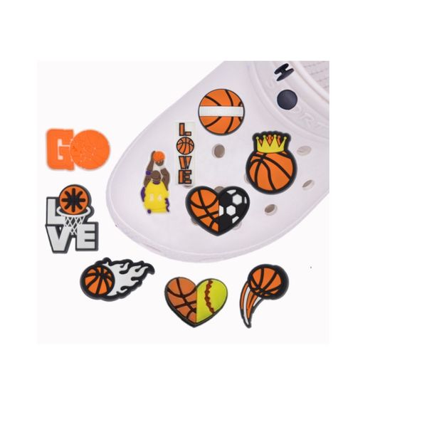 

pvc croc charms flowers shoe accessories sports basketball sports buckles christmas shoes decoration fit bracelet jibbitzboys gift, White;pink