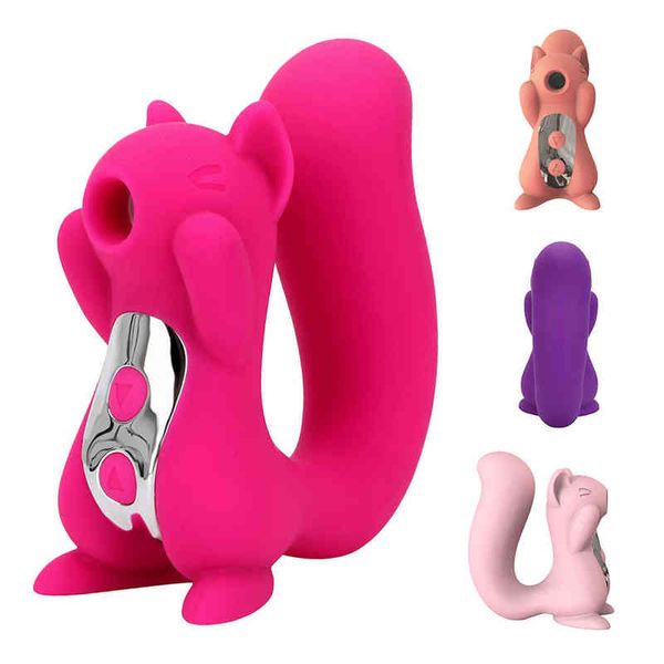 NXY Vibratoren Lovely Pink Purple Clitoral Deepspot Sucking Squirrels Rose G Point Vibration Vibrierendes Sexspielzeug Eichhörnchenvibrator für Frauen 0411