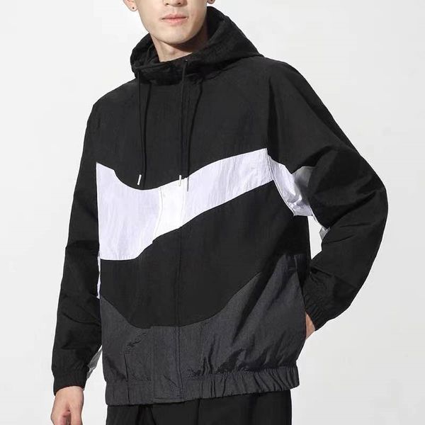 

women men designer jacket coat sports brand sweatshirt hoodie with long sleeve zipper windproof windbreaker mens clothing hoodies sportwear, Black;brown