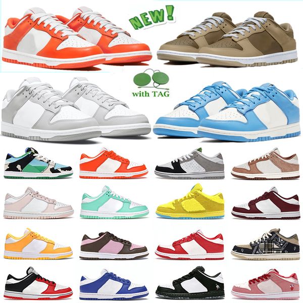 

without box designer low running shoes white black grey fog coast syracuse vintage navy university blue pn dust men women sports sneakers tr