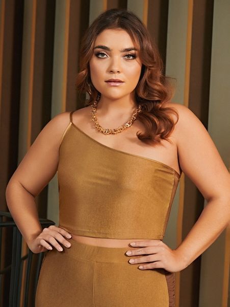 

plus one shoulder i7ck#, Black