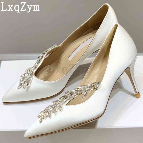 

sandals autumn fashion women high heels stiletto pointed single female shoes satin wedding lady, Black