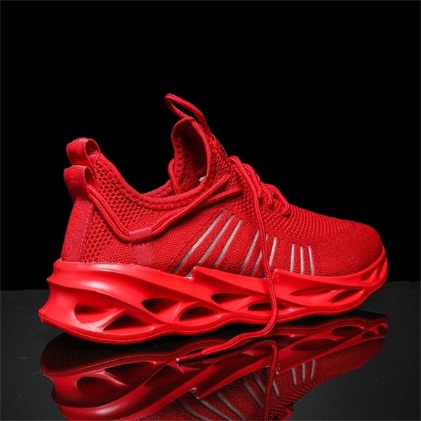 

sneakers men shoes couple sport mesh breathable running soft athletic holes sneaker women red 220725, Black