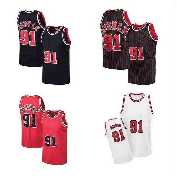 

basketball jersey 91 dennis rodman, Black;red