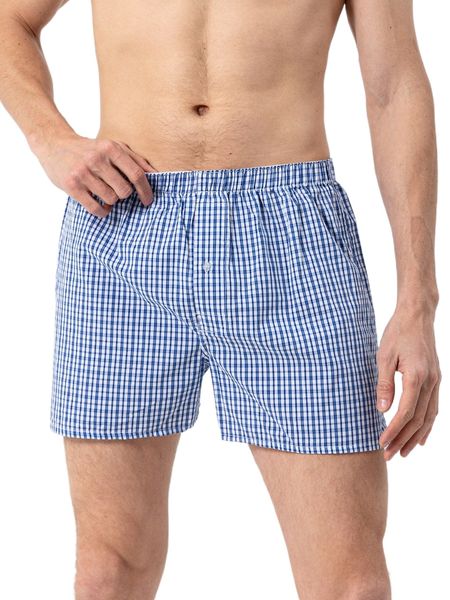 

men plaid elastic waist boxer v2he#, Black;brown
