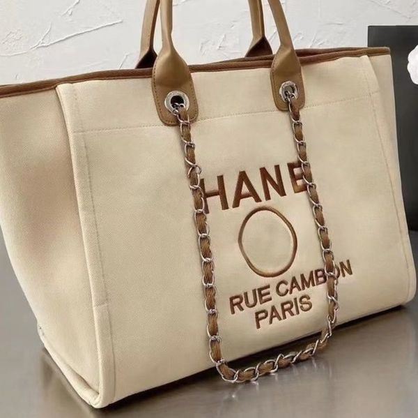 

fashion classic luxury embroidered beach bags ch women brand canvas evening handbags female big shopping designer large capacity ladies bag