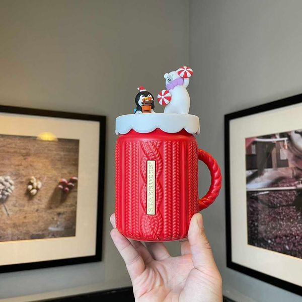 

2021 starbucks cup christmas red reunion ceramic mason cup mug water cup 475ml