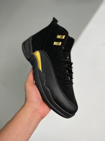 

with box 2022 12 black taxi basketball shoes men black 12s sneaker