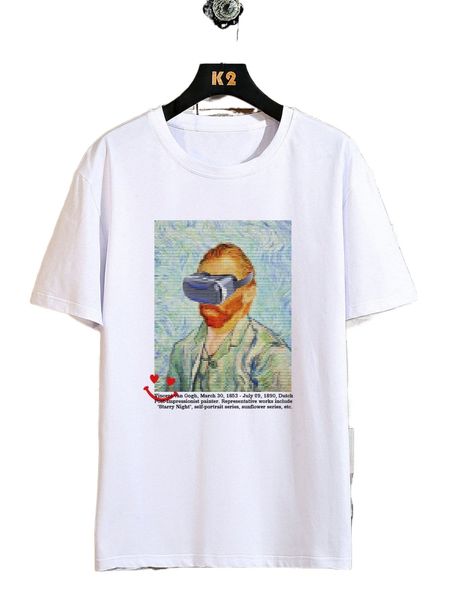 

men slogan & figure graphic tee w2a1#, White;black