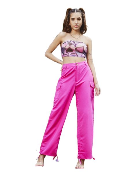 

x domelipa solid drawstring stacked pants z6ln#, Black;white