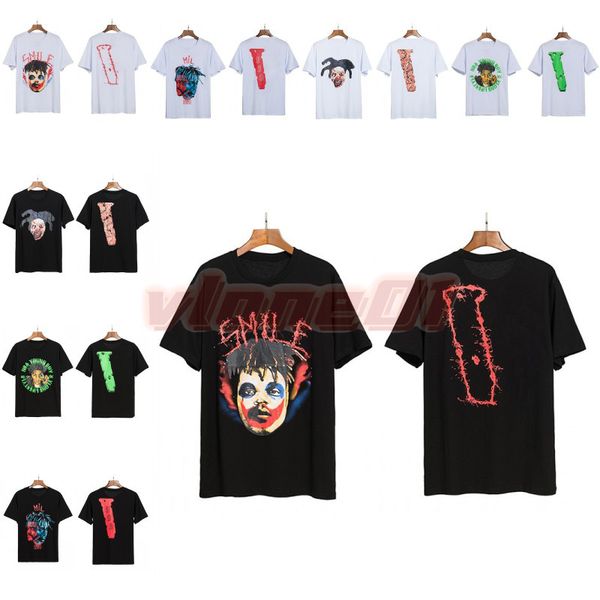 

designer man women streetwear t shirt fashion big v print tees short sleeve t shirts mens clothing asian size s-xl, White