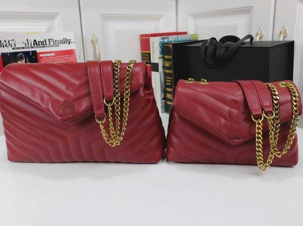 

designer handbag loulou shaped seam leather ladies metal chain shoulder bag flap bag messenger bag wholesale si08