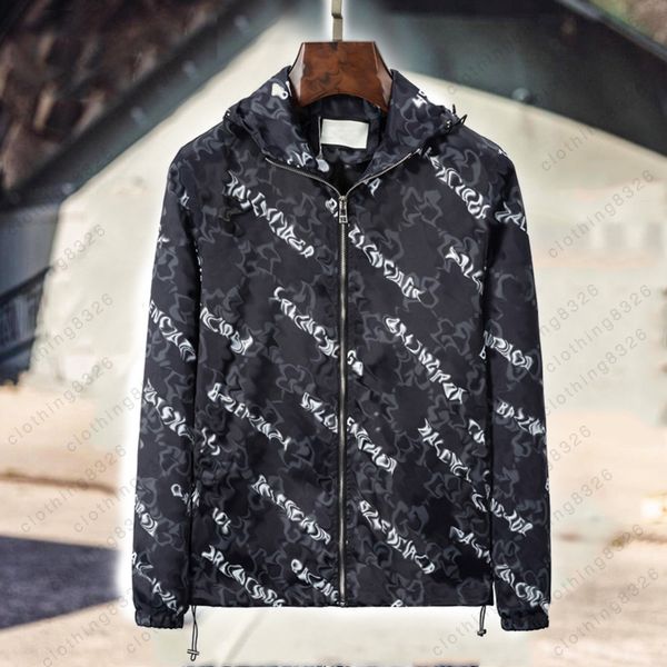 

new mens jacket hoodie hip hop designer windbreaker fashion thin jacket coats with letters men women streetwear waterproof zipper breathable, Black;brown