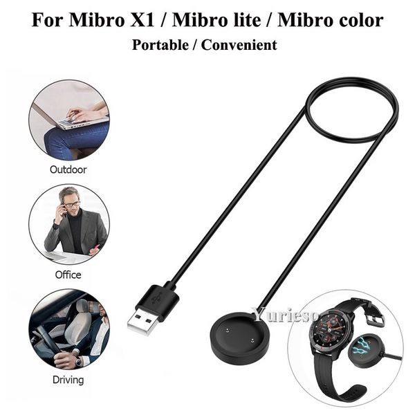 Smartwatch Dock Ladegerät Adapter USB Ladekabel für Xiaomi Mibro X1 / Lite / Mibro Color Sport Smart Watch Ladezubehör Tragbarer Großhandel Sicherheitsschutz