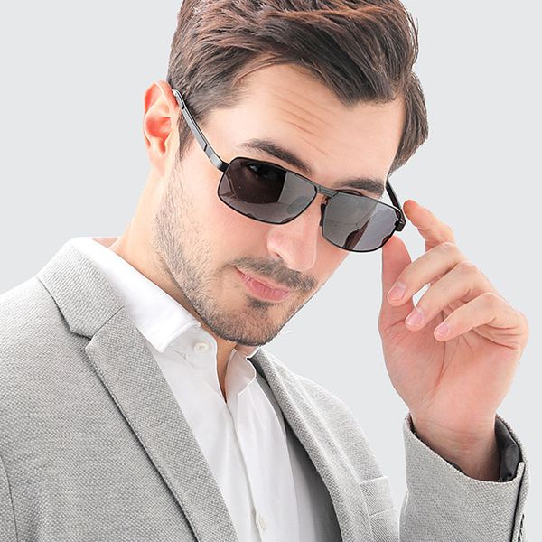 

retro square sun glasses for men polarized driving sunglasses polarizing uv protection xd-2490, White;black