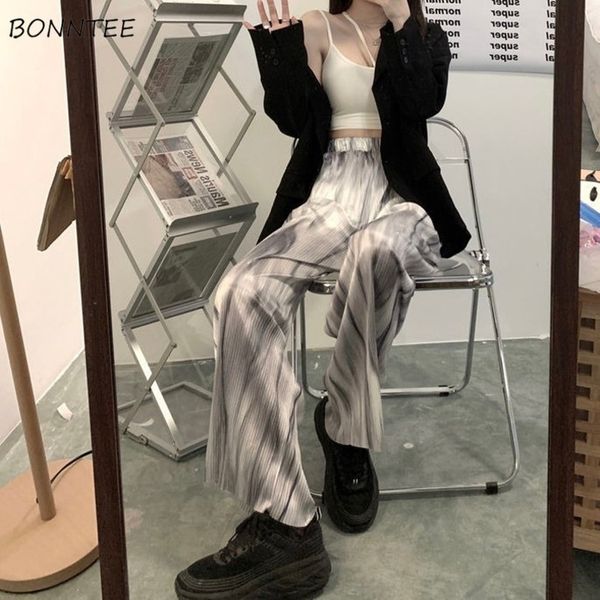 

women's pants capris wide leg pants women harajuku high waist chic vintage bf 220823, Black;white