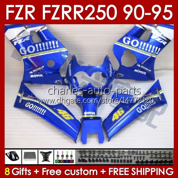 Stroomlijnkappen Kit Voor YAMAHA FZRR FZR 250R 250RR FZR 250 FZR250R 143No.71 blauw go voorraad FZR-250 FZR250 R RR 1990 1991 1992 1993 1994 1995 FZR250RR FZR-250R 90 91 92 93 94 95 Lichaam