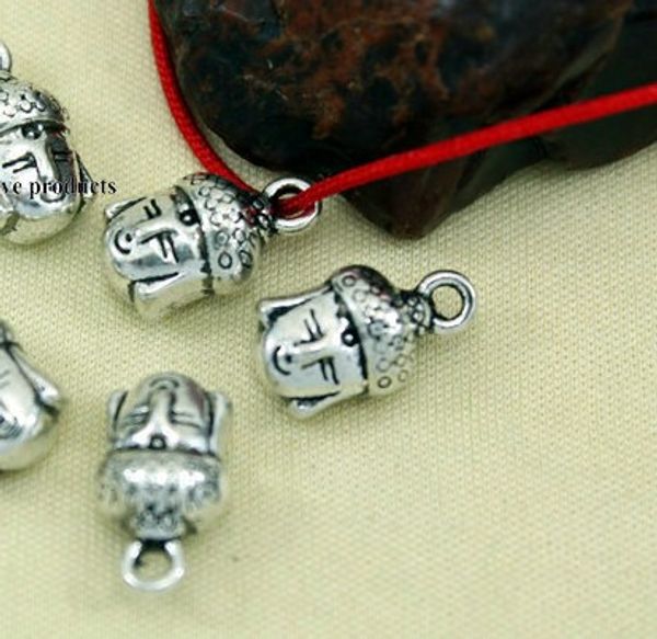 Tibetano Silver Buda Head Pingente Handmade Decorativo Metal Diy Jóias Acessórias de Liga de Jóias GH5D