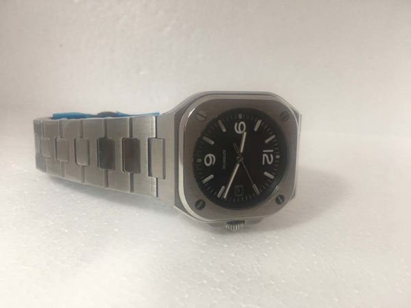 

square mens watch bross wristwatch automatic movement montre de luxe orologio reloj watchs fashion designer men's watches for man, Silver