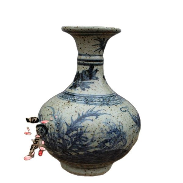 

chinese old porcelain ornaments blue and white vase, Silver