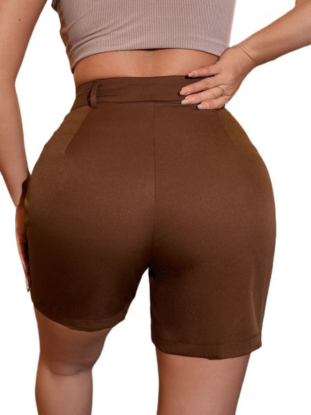 

sxy solid high waist shorts 66xq#, White;black