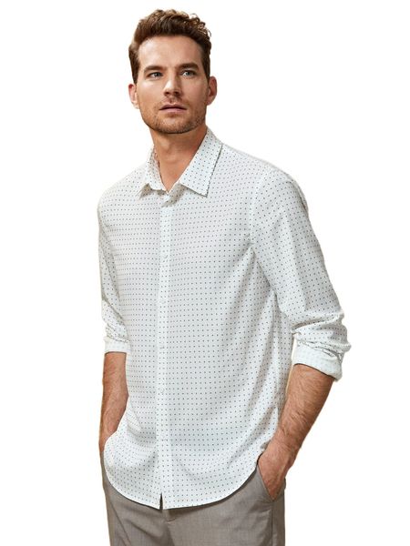 

men allover print shirt p5to#, White;black