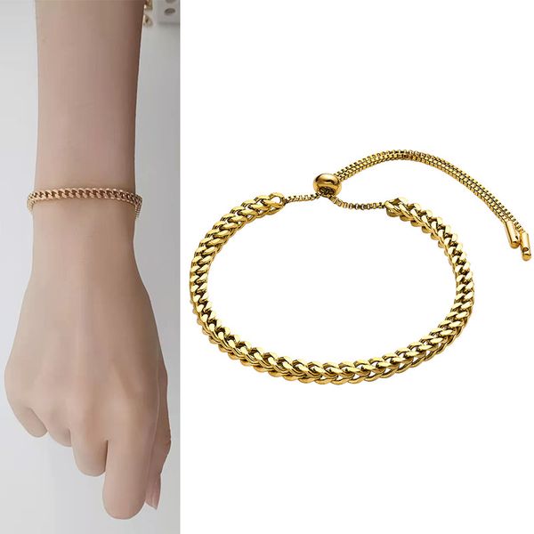 2022 nuovi braccialetti di design per le donne braccialetti intrecciati tirare acciaio al titanio lusso stile coreano semplice personalità popolare regali di Dubai coppia affascinante sulle mani polsino