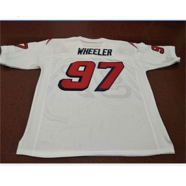 UF Chen37 GoodJob Men Football #97 Game Mark Wheeler Game Retro Jersey с командными мужчинами колледж Джерси S-5XL или на заказ любое название или номер Джерси