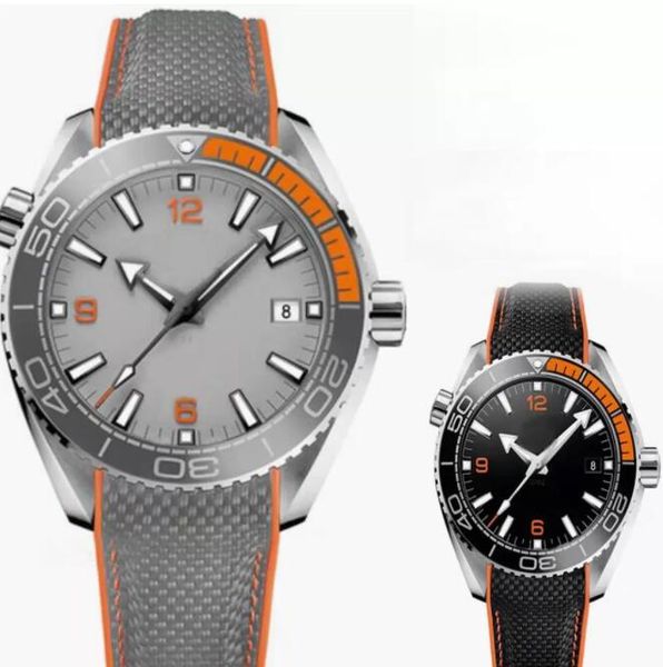 

orologio diver men mens watches automatic james bond 007 mechanical movement luxurys watch skayfall good 600m montre de luxue rubber wristwa, Slivery;brown