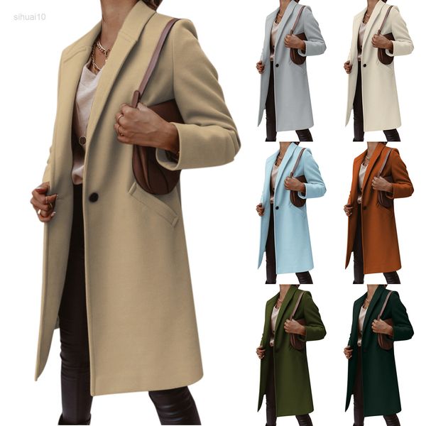 

7 colors women's casual coat pocket office blazer draped front cardigan jacket work suit super comfy beautiful coat l220725, White;black